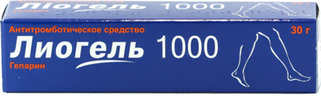 ЛИОГЕЛЬ 1000МЕ/1г  30 г (гепарин)