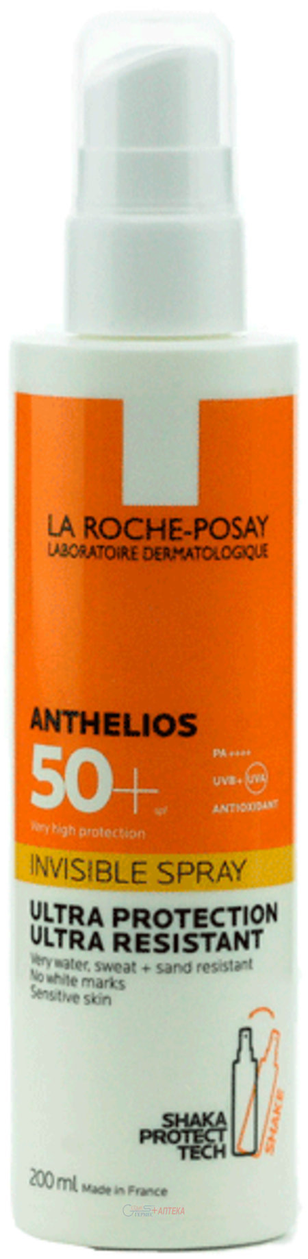 LA ROCHE Антгеліос, сонцезахисний ультралегкий спрей для шкіри  SPF50+, 200 мл