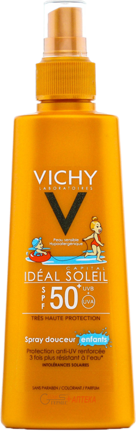 VICHY Капиталь спрей нежный солей- солнцезащитн. д/детей  SPF50 200 мл