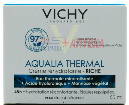 VICHY Аквалія Термаль, насичений крем для глибокого зволоження шкіри обличчя. Для сyx та дуже сух зн50 мл