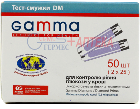 ТЕСТ-ПОЛОСКИ GAMMA DM №50