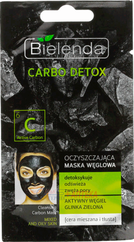 ВIELENDA Carbo Detox_Маска очищающая с углем д/комб. и жирной кожи 8 г   22525