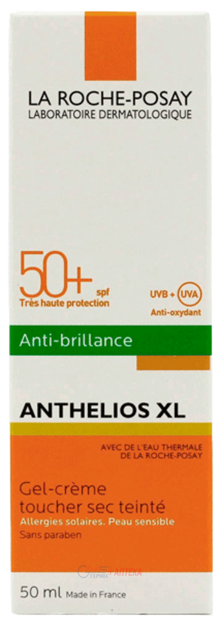 LA ROCHE Aнтгеліос XL Гель-крем матуючий SPF 50+ з тонуючим ефектом для шкіри обличчя, 50 мл