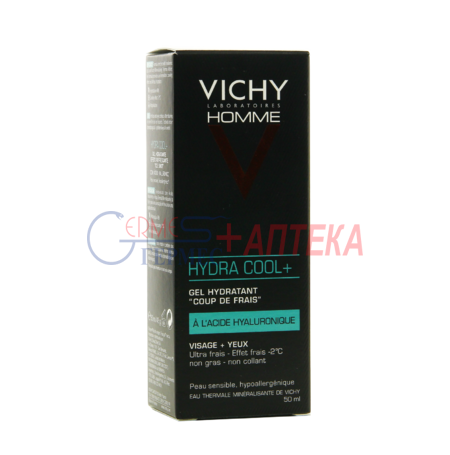VICHY Гідра Кул +, зволожуючий гель з охолоджуючим ефектом для обличчя та контуру очей, для чоловіків