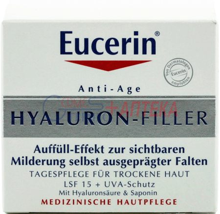 EUCERIN 63485 Гиалурон-Филлер.Дневной крем п/морщин д/сух. и чувств. кожи SPF 15, 50мл