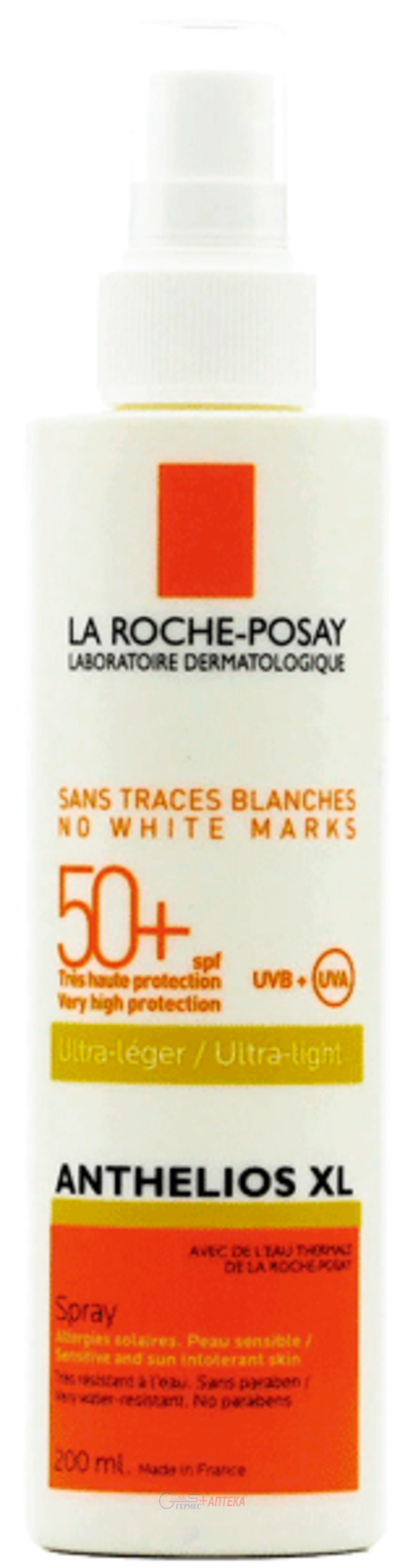 LA ROCHE Антгеліос Спрей 50+,сонцезахисн засіб для чутл шкіри облич і тіла SPF50+, UVA Ультра, водост., 200мл
