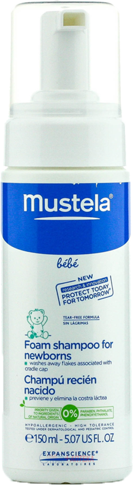 MUSTELA Foam Shampoo for Newborns 150ml - Пена-шампунь для новорожденных 150 мл.