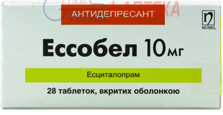 ЭССОБЕЛ табл. 10мг N 28 (2х14т) (эсциталопрам)