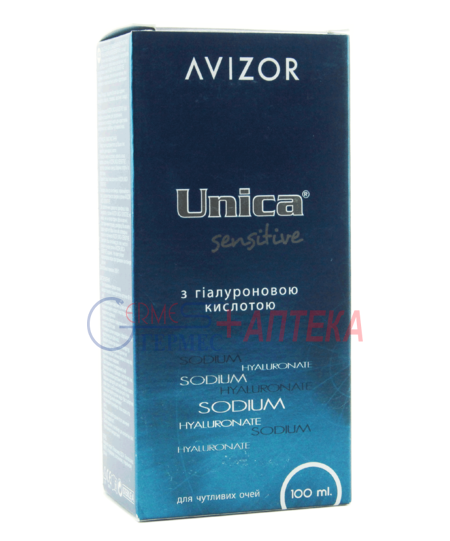 Avizor Unica Sensitive р-р д/ухода за контакт. линзами д/чувств. глаз 100мл + 2-ной контейн.