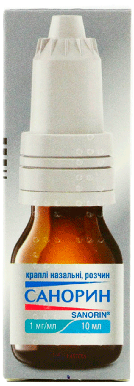 САНОРИН капли наз., р-р  0,1% 10 мл (от 15лет и взр) (нафазолин)