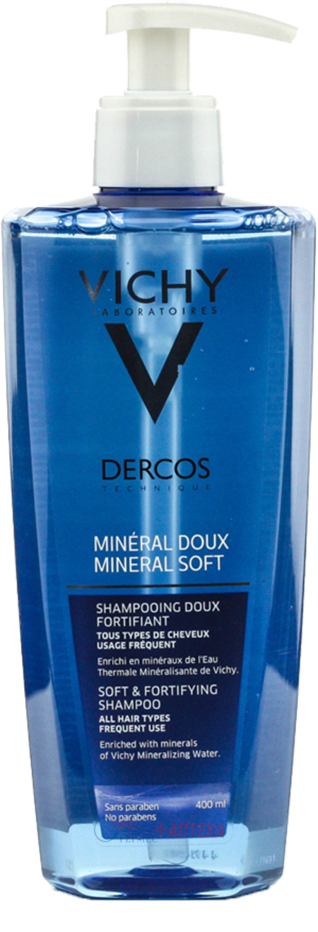 VICHY  Деркос Пом’якшуючий шампунь з мінералами для зміцнення волосся, 400 мл