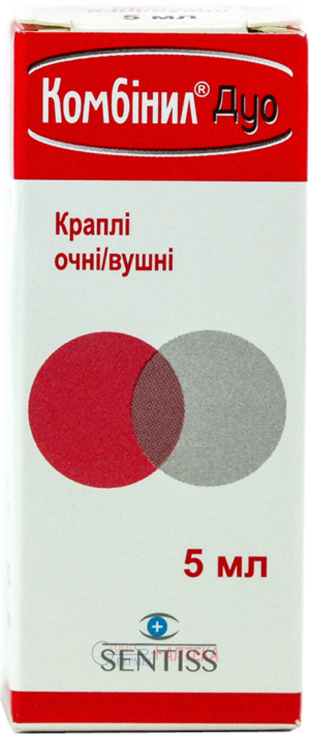 КОМБИНИЛ ДУО кап.гл/уш. 3мг/1мг/мл фл. п/э 5мл (ципрофл./дексамет.) (для взр.)