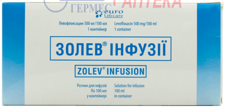 ЗОЛЕВ інфузії р-н д/інф.500 мг/100 мл конт.100 мл
