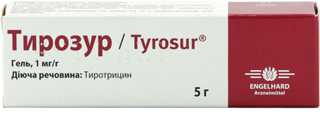 ТИРОЗУР гель1мг/г 5г (детям любого возраста) (тиротрицин)