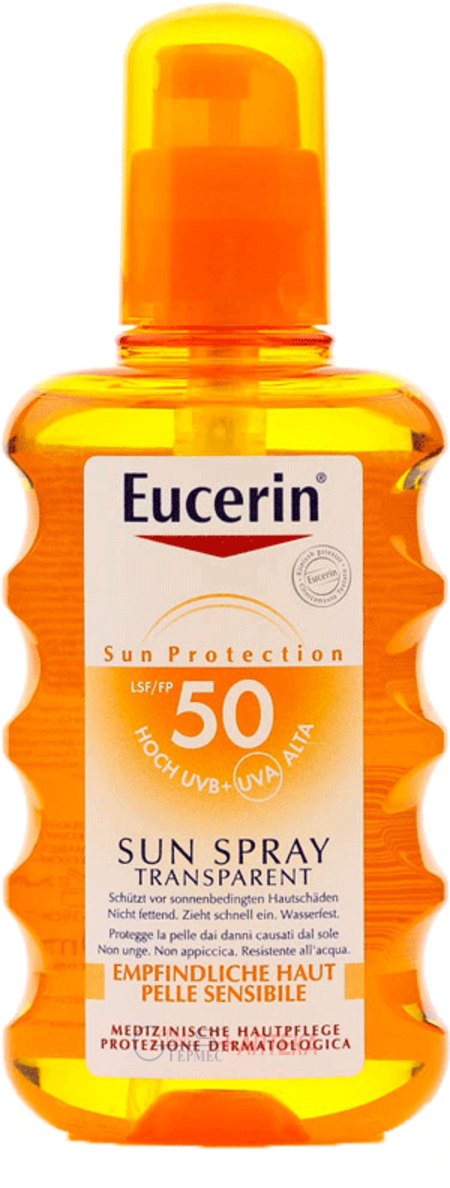 EUCERIN 63907 Солнцезащ. спрей для тела с матир. эфф-том SPF 50+ 200мл