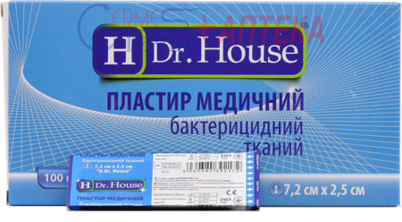 Пластырь H Dr. House ,мед.бакт.на ткан.осн.7,2х2,5 см.