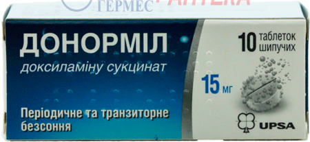 ДОНОРМИЛ шип. табл. №10 (доксиламин)