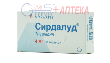 СИРДАЛУД табл. 4 мг №30 (3х10т) (тизанидин)