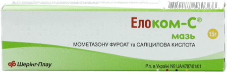 ЭЛОКОМ- С мазь 1мг/50мг/г 15 г туба (мометазон/салиц. к-та)