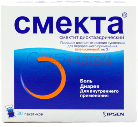 СМЕКТА Апельсин-Ваниль пор. д/орал. сусп. пак. 3г N 30 (от 1мес и взр.) (диосмектит)