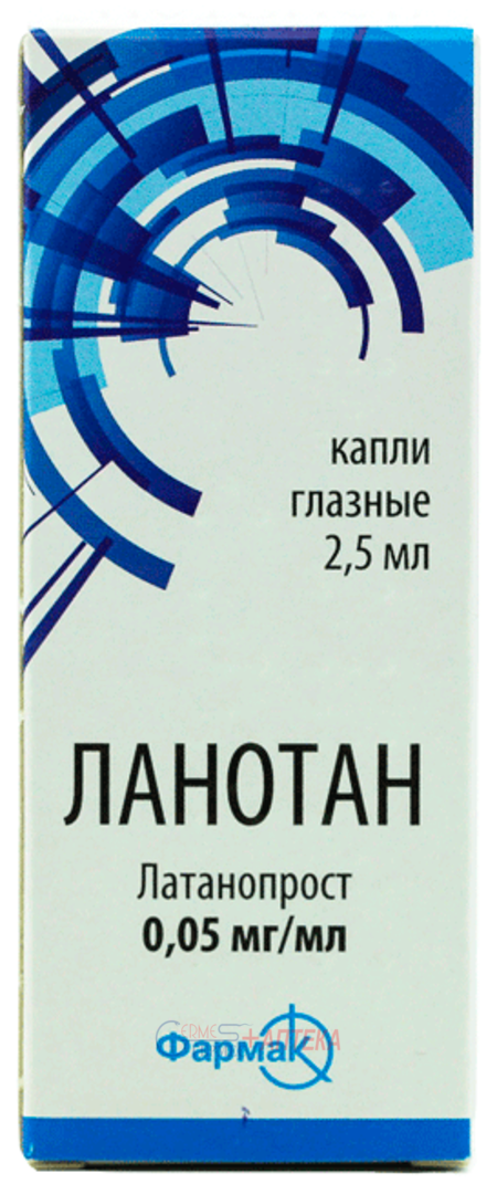 ЛАНОТАН капли гл. 0.05мг/мл.фл.2.5мл (латанопрост)