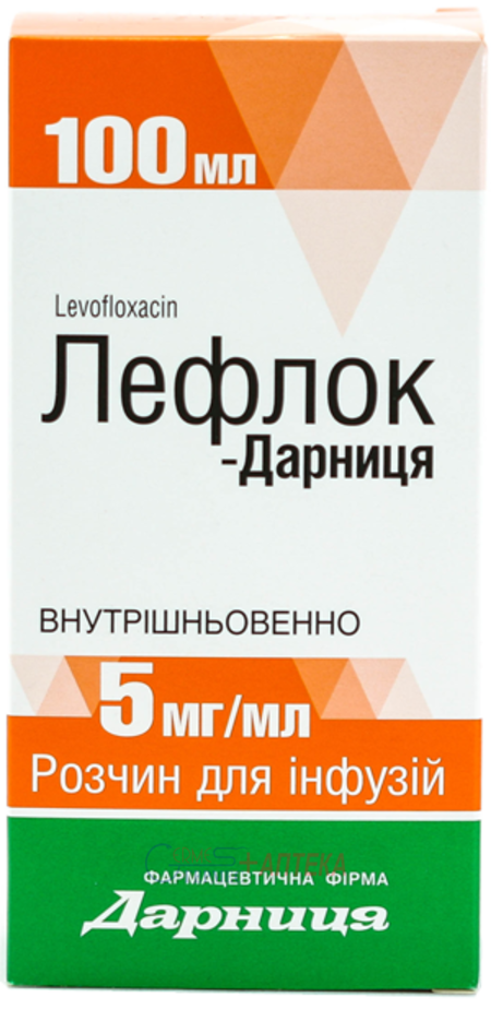 ЛЕФЛОК-Дарница р-р д/инф 500мг/100мл ,фл 100мл (левофлоксацин)